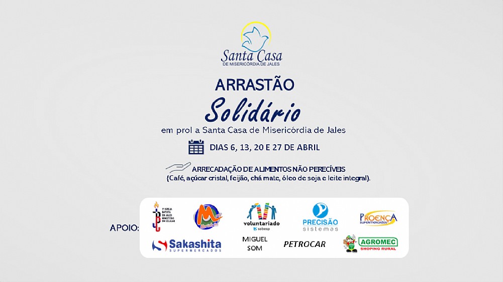 Gratidão: Primeiro “Arrastão Solidário” da Santa Casa é sucesso e arrecada 3,7 toneladas de alimentos