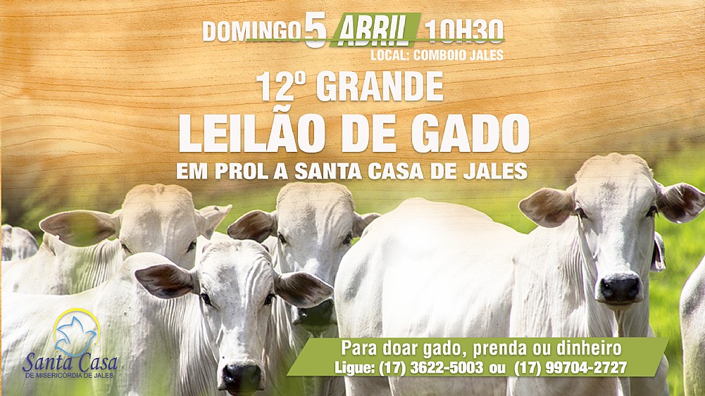 Comissão de leilão solicita apoio de autoridades para realizar “12º Grande Leilão de Gado em prol da Santa Casa de Jales