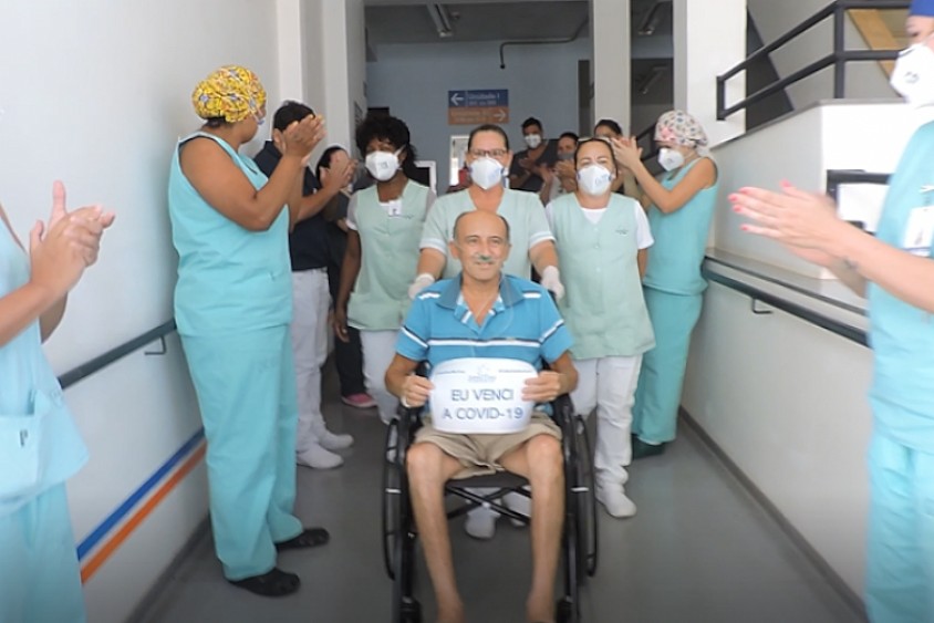 COVID-19: Paciente tem alta após 45 dias internado na Santa Casa de Misericórdia de Jales