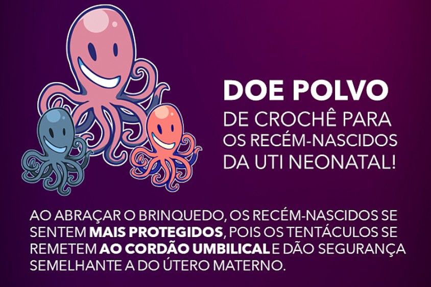 UTI Neonatal da Santa Casa de Misericórdia de Jales precisa de novas doações de polvos de crochê