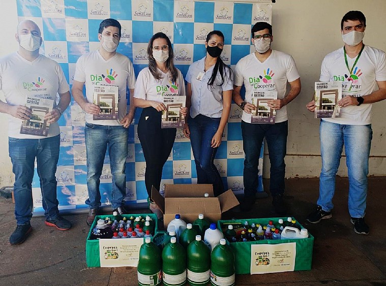 Santa Casa de Jales recebe doação de produtos de limpeza de campanha organizada por Banco Sicredi de Jales