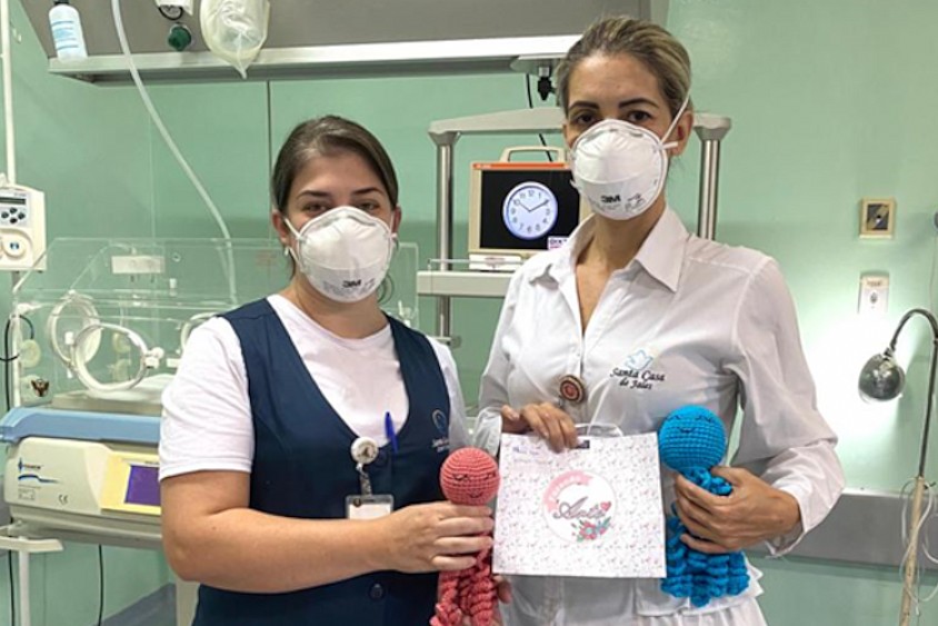 Santa Casa de Misericórdia de Jales recebe doação de polvos de crochês para UTI Neonatal