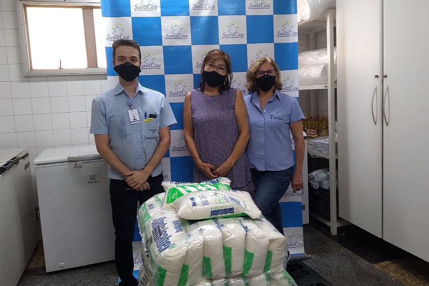 Santa Casa de Misericórdia de Jales recebe 250kg de açúcar do Clube da Acácias da Loja Maçônica Marechal Rondon
