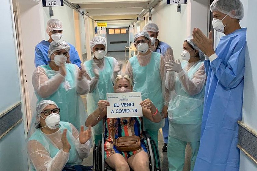 COVID-19: Mais um paciente recebe alta da ala de Síndromes Gripais da Santa Casa de Misericórdia de Jales