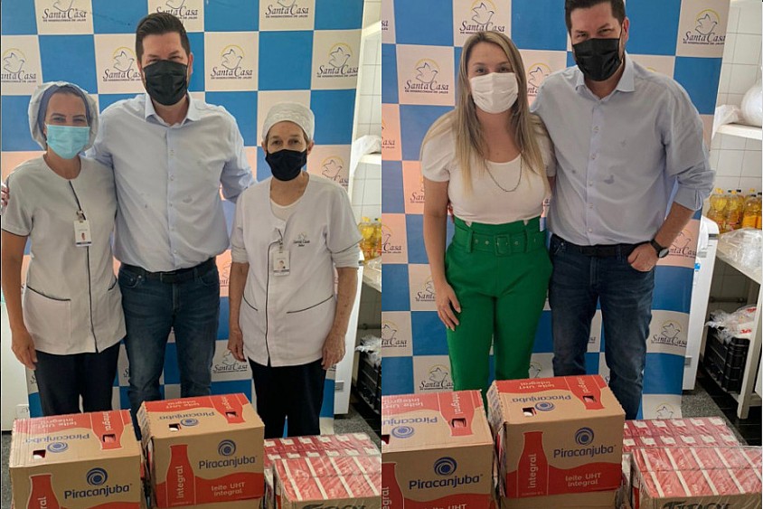 Presente Solidário: Advogado de Jales pede doação de leite como presente de aniversário e doa para Santa Casa