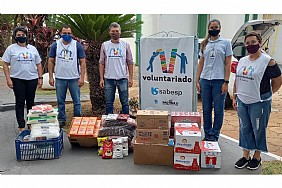 Voluntariado da SABESP realiza a doação de alimentos para a Santa Casa de Jales